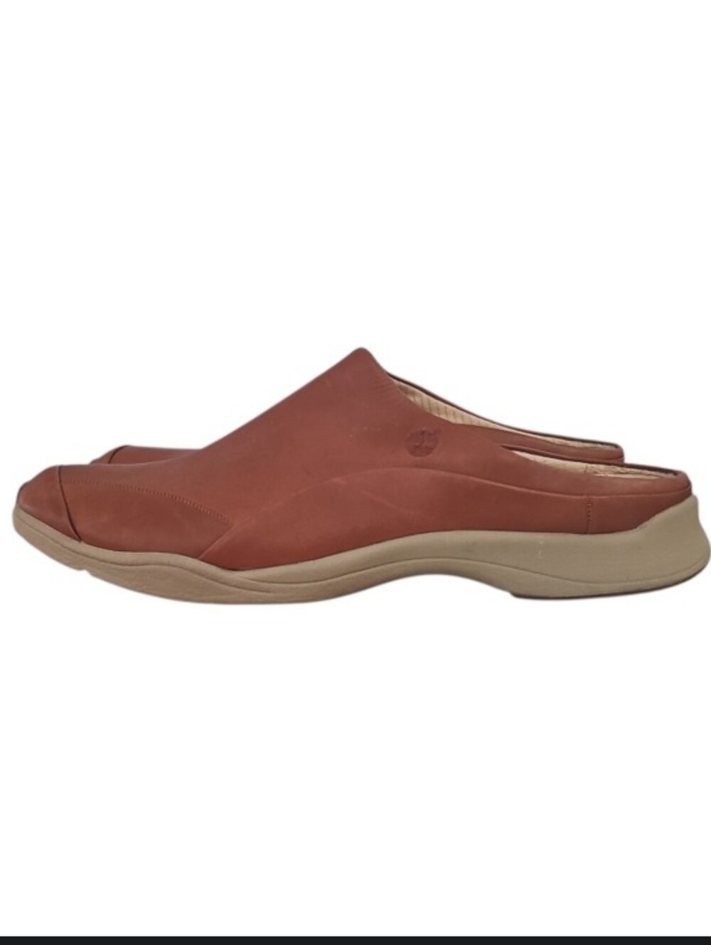 Timberland Leather Mules Women’s 11 Cognac Brown Slip On Clogs Comfort Shoes